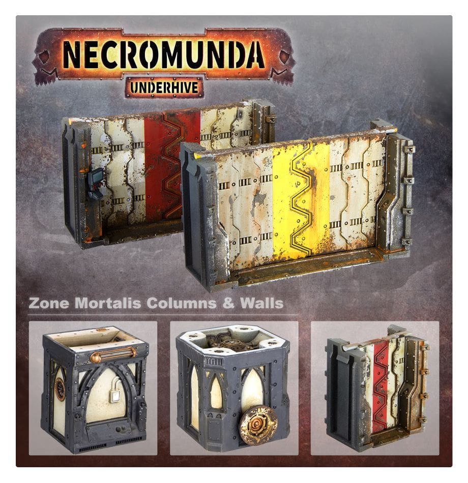Crisis Core Necromunda: Zone Mortalis – Set Colonne E Muri Per Warhammer  40k, Nuovo E Non Assemblato Terreno Necromunda Zone Mortalis, image size:920x950