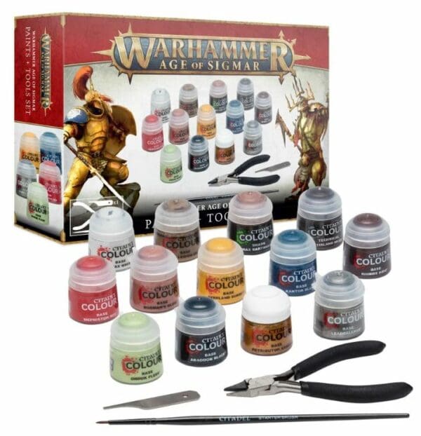 WARHAMMER AGE OF SIGMAR: SET PEINTURES + OUTILS